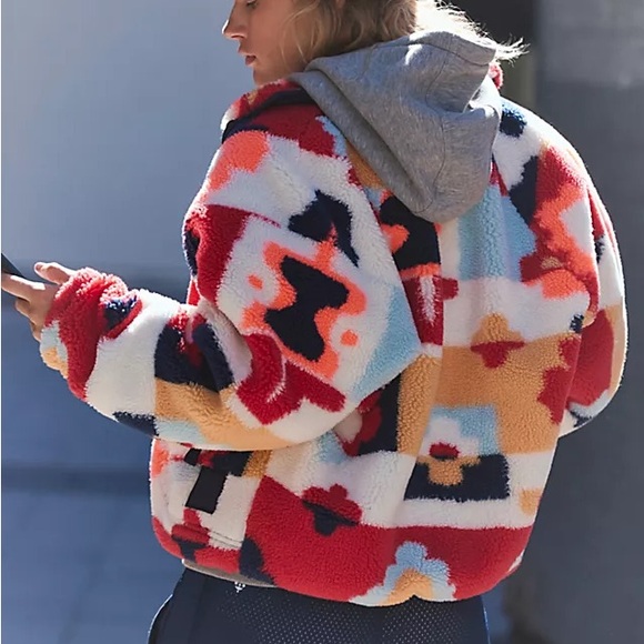 Free People Hit The Slopes Printed Fleece Jacket - Picture 2 of 2